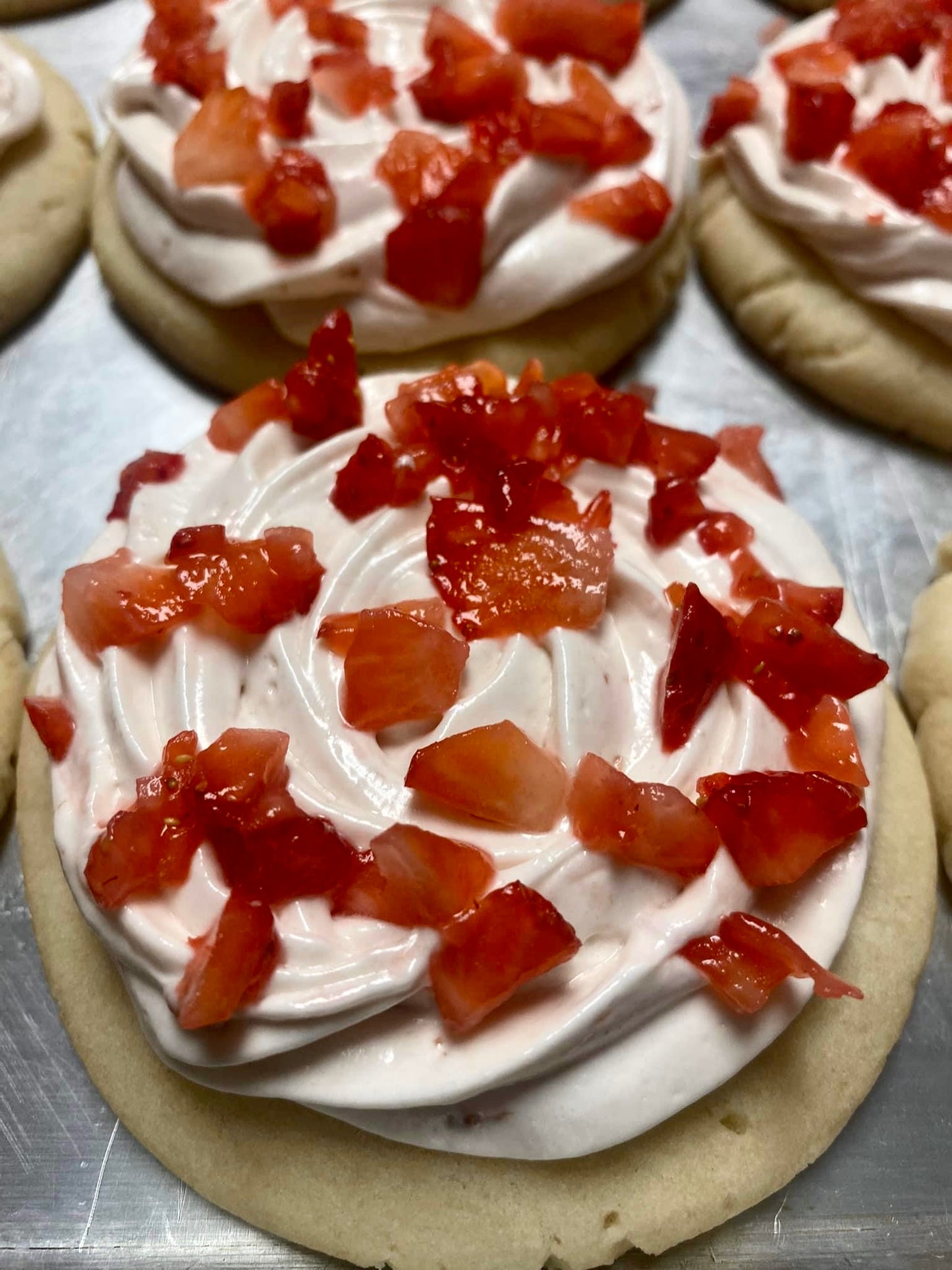Strawberries and Cream Sugar Cookie